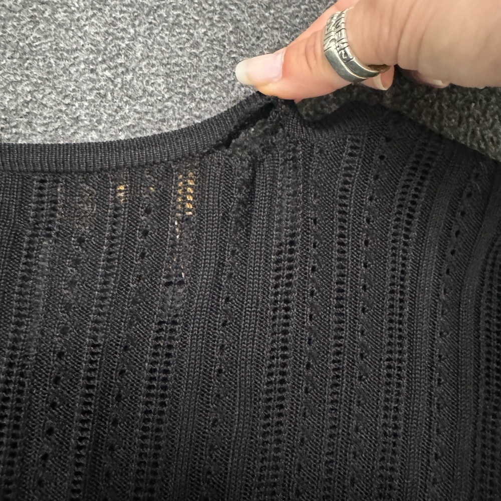Classiques Entier Black Textured Cardigan - Picture 7 of 8